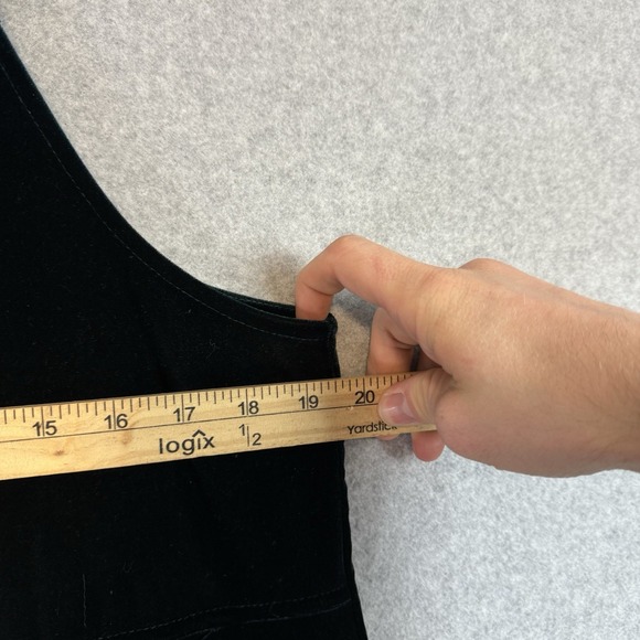 Studio Ease Overall Dress Womens 12 Green Velour - Picture 10 of 10